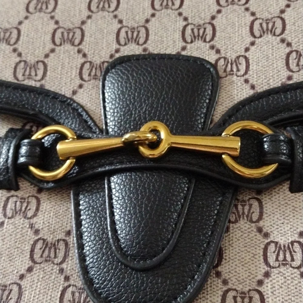 Elegant Brown and Gold Women's Bag - Picture 6 of 14